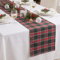 HunnmingRe 1 Pcs Red and Green Christmas Tartan Plaid Table Runner 13 x 72 by HunnmingRe