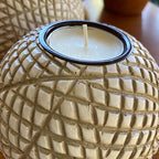 Luca Beige Orb Tea Light Candle Holders, Gift Boxed Set of 2 - Image 7