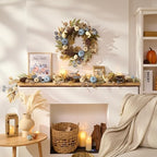 DecorbyHannah 6ft Fall Garland for Mantle with Lights, Pumpkin, Pinecone - Image 4