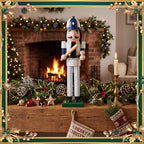Blosssound 15" Christmas Baseball Nutcracker Wooden Sports Decor,Baseball B - Image 6