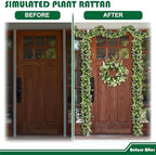 Fake Hanging Plants 23Pc-20 Artificial Ivy Vines, UV Resistant Greenery Ivy Leaves Garland with Flowers for Wedding Outdoor Decoration Home Indoor Wall Décor - Image 2