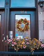 Fall Wreath for Front Door Artificial Peonies Autumn Winter Wreaths for Front Door Outside Wall Or Window Décor (Brown) - Image 6