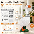 GIGALUMI Porch Goose Statue Plastic 23" Front Porch Decor Garden Decoration - Image 2