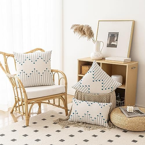 LILEPOY Boho Throw Pillow Covers 18x18 Farmhouse Decorative Pillow case - Image 4