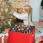 HOLDN’ STORAGE Christmas Ornament Storage Container Box with Dividers – Convenient Durable 4 Individual Removable Trays Fits Up to 96-3” Ornaments. - Image 2