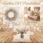 66 Pcs Champagne Christmas Glitter Picks and Sprays - Image 5