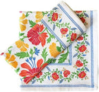 FINGERCRAFT Cloth Napkins Set of 12 Cotton Linen, 20x20 in, Persian Flora - Image 2