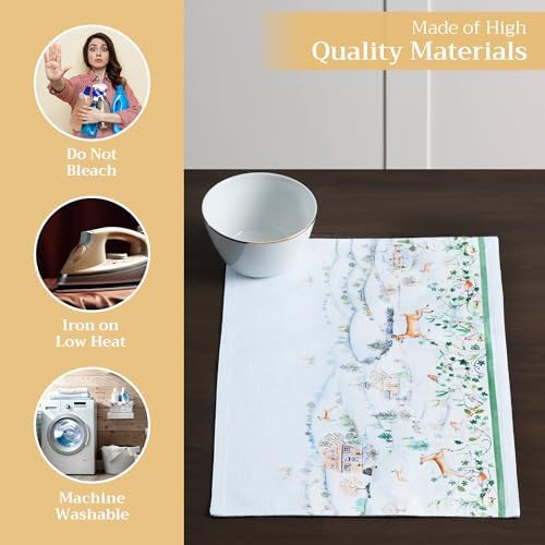 Maison d' Hermine Placemats Set of 4 Reusable 100% Cotton (13"x19") - Image 3