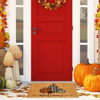Whaline Fall Door Mats Natural Coir Welcome Doormat Pumpkin Non Slip Farmhouse Rectangle Front Door Rugs Floor Mat for Outdoor Entrance Porch Decor, 16 x 28 Inch - Image 6