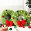 Shellwei 2 Set Christmas Wreath Pillows with Red Bow 15.75 Inch by Shellwei
