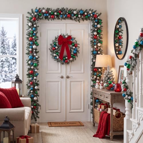 2 Pcs 6 ft Christmas Ball Ornament Garland, Modern - Image 5