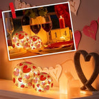 Whaline Valentine's Day Lighted Decorative Glass Ball Crackle Glass Globe Pink Red Love Heart Battery Operated Decoration for Party Home Table Mantel Fireplace, Set of 2 - Image 6