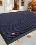 Color&Geometry Outside Welcome Front Door Mat, 48"x72" Blue by COLORG