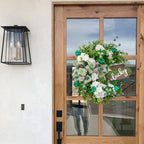 20" St. Patrick’s Day Decorations for Front Door Artificial Green Wreath Lucky Shamrock Board Clover Bow Leaves and Flowers Spring Summer Home Party Outdoor/Indoor Farmhouse Porch Decor - Image 5