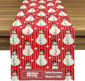 Christmas Table Runners | Red Snowman | Seasonal Table Decorations | Home Kitchen Decor | Made in The USA | Stain Resistant | 14" x 72" Long by FabricTextileProductsInc