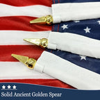 JRED Betsy Ross 13 Stars American Flags on Stick 6 Pack, 12x18 Inch 250 Anniversary Handheld US Flags with Retractable Stainless Steel Pole Safety Spear Top for 4th of July - Image 5