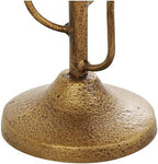 Deco 79 Metal Abstract Mushroom Inspired Candle Holder 10", 7" H, Gold - Image 4