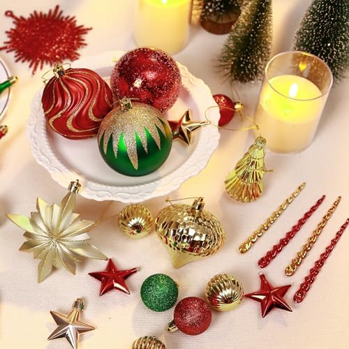 SHareconn 80Pcs Christmas Tree Ornaments Set Christmas Tree Decorations - Image 4