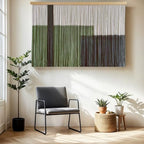 Sdjazl Woven Boho Macrame Wall Hanging Home Decor Tapestry Dip-Dyed Large Modern Fiber Colorful Mountain Landspace For Living room (black) by Sdjazl