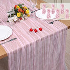 6 Pack Cheesecloth Table Runner 10Ft Christmas Gauze Boho Table Runners for Wedding Decor Bridal Shower Decorations Baby Shower Party(35" x 120") by Home