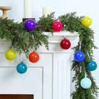FoldTier 9pcs 3" Colorful Glass Ball Christmas Tree Ornament, Rainbow Color - Image 4