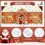 HunnmingRe 16 x 7ft Christmas Garage Door Cover, Gingerbread Man - Image 2