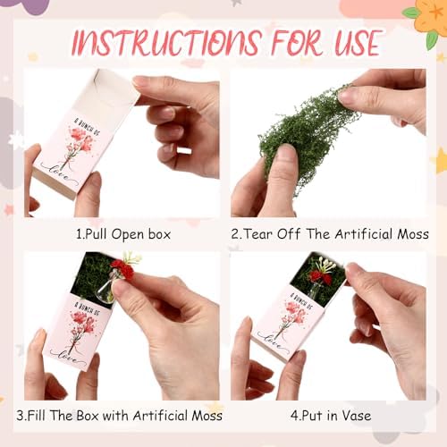 Wonderjune 50 Sets Mini Flower Thank You Gifts Bulk for Women, Clear - Image 3