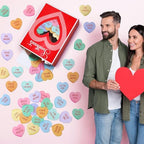 Ctosree 49 Pcs Valentine's Day Wall Stickers 3D Sweetheart Box with Conversation Heart Stickers Valentine's Day Bulletin Board Decoration Love Wall Decals for Classroom Home Wedding Romantic Decor - Image 2