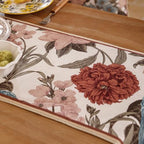 bilin gaier Designer Vintage Linen Long Table Runner,102"x12"-Burgundyred - Image 4