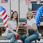 Bucherry 2 Pcs 55" x 34" Patriotic Rocket Cardboard Cutout Stand Ups Life Size Independence Day Theme Party Decoration Backdrop Photo Prop Stand Up for 250th Patriotic Day Party Decoration - Image 4