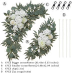 Olalaka Artificial White Wedding Arch Flowers Set of 2 - Image 3