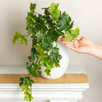 Factory Direct Craft Grape Leaf Cascading Artificial Ivy Vine Bush Greenery - Indoor/Outdoor Tuscany Vineyard Winery Grape Leaves Plant for Home Porch or Patio Decor (16" L) - Image 3