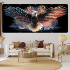 7 * 16FT Eagle flag God Bless The USA Garage Door Cover Decorations Independence Day Garage Door Banner for Outdoor Indoor Patriot Party Photography Backdrop - Image 6