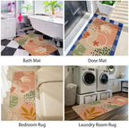 Boho Kitchen Mat Set of 2,Pink Botanical Modern Farmhouse Kitchen Rugs and Mats Non Skid Washable,Bohemia Runner Rugs with Rubber Backing for Kitchen Decor Accessories (17"x47"+17"x30") - Image 6