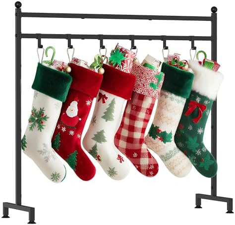 Livilord Christmas Stocking Holder Stand, 8-Hook Freestanding, Metal by LivilordBrand