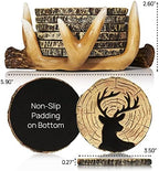 Deer Antlers Coaster Set of 6 – Handcrafted Deer Antler Decor and Man Cave Gifts for Men - 6 Full Size Deer Antlers Coasters for Man Cave Décor - Image 2