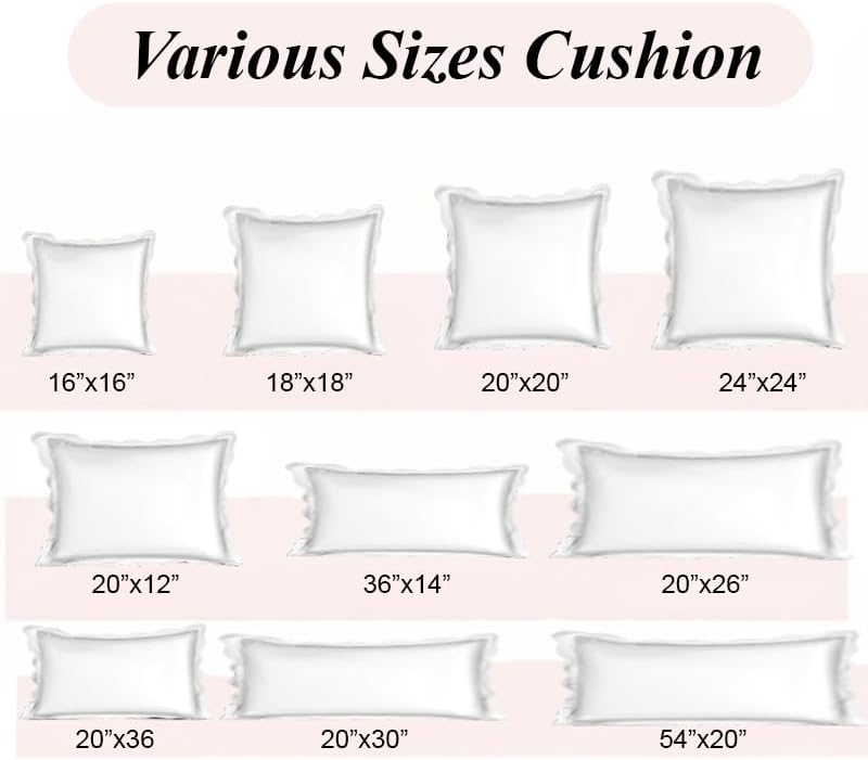Ridhi White with White Scalloped 100% Cotton Throw Pillow Covers 24x24 Inch - Image 6