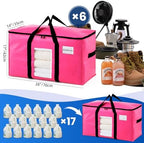 TAILI 6 Pack Pink Extra Large Moving Bags,Storage Bags with Visible Window - Image 6