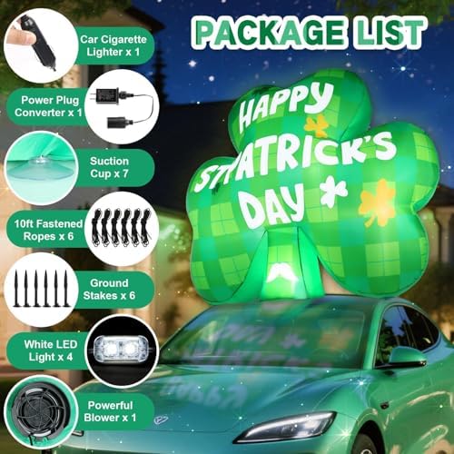 5FT St Patricks Day Inflatables Decorations Outdoor Blow Up Decor - Image 5