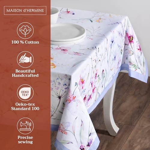 Maison d' Hermine Table Cloth Rectangle Table Reusable 100% Cotton 70"x108" - Image 2