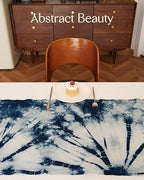 Natural Indigo Dye Table Runner, Handmade Tie-Dye with Blue and White Interlaced Design, 100% Cotton Blue Decorative Table Runner for Dining and Parties, Table Décor (Orchid, 17"x69") - Image 3