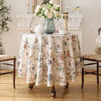 ISAENNE Designer French Round Printed Tablecloth,Diameter 67" - Image 2