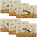 Bee Spring Placemats Set of 6, 12x18 Inch Summer Vintage Table Place Mat Bee Washable Non-Slip Heat Resistant Fabric Placement Mats for Dining Kitchen Indoor Outdoor Decor by UIAMT