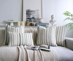 Cethom Sage Green Boho Throw Pillow Covers 22x22 Inch Set of 2, Stripe Textured Decorative Couch Pillow Cases for Bed, Sofa, Living Room, Bedroom, Farmhouse Home Accent Cushion Covers - Image 7