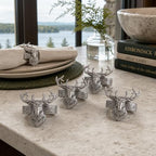 Arthur Court Elk Head Napkin Rings - Rustic Metal Set of 4 for Lodge Decor, Thanksgiving & Holiday Dining - Image 7