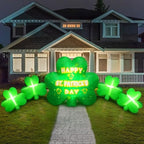 10.5FT Length St. Patricks Inflatables Shamrocks Built in Flash LED Lights for St. Patricks Day Blow Up Yard Outdoor Indoor Lawn Garden Decorations by Joyfizzle