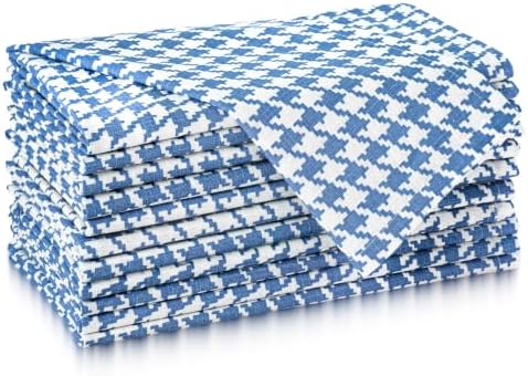 FINGERCRAFT Cloth Napkins Set of 12, 100% Cotton, 20x20 Inch, Stellar by FINGERCRAFT