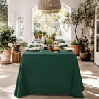 Linen World Linen Tablecloth,100% French Linen Green Tablecloth 120" x 60" Inch,Washable Rectangular Tablecloth for Dining,Outdoor,Weddings and Restaurants,Decorative Thanksgiving Christmas - Image 2