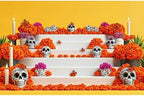 Artificial Marigold Flower Heads,Marigold Heads Bulk and 48 Monarch Butterfly for Dia De Los Muertos Diwali Decorations for Home Wreath Garland DIY Day of The Dead Altar Decor Orange (200) - Image 6