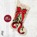Bucilla, 18" Felt Applique Stocking Making Kit, for DIY Arts and Crafts Projects, Evergreen Holiday Elegance - Image 3